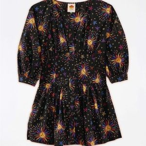 Farm Rio Rainbow Suns Cotton Mini Dress